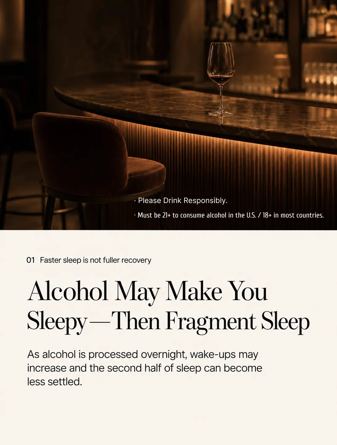 Why does your smart ring show poorer sleep after an evening drink—even when you fell asleep faster?